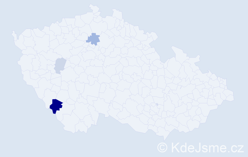 Příjmení: 'Aisnerová', počet výskytů 8 v celé ČR