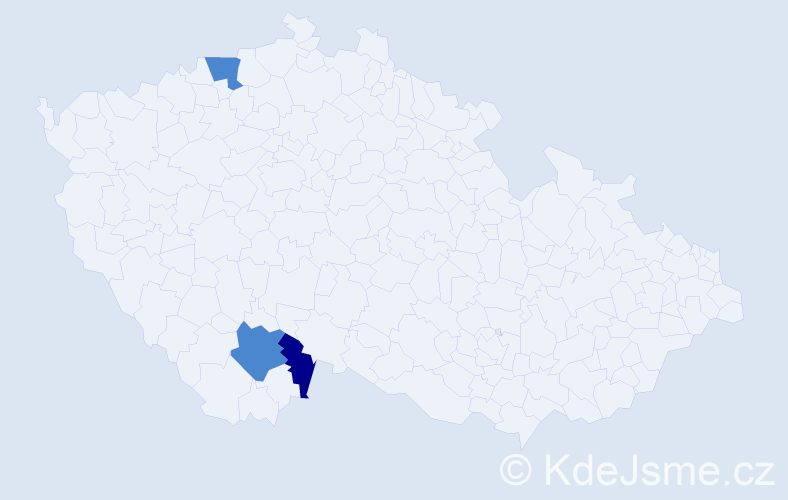 Příjmení: 'Malki', počet výskytů 5 v celé ČR