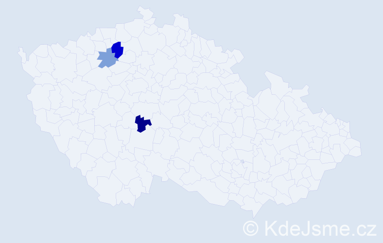 Příjmení: 'Ernigr', počet výskytů 4 v celé ČR