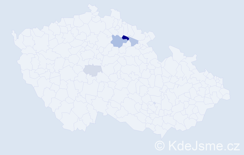 Příjmení: 'Straňková', počet výskytů 8 v celé ČR