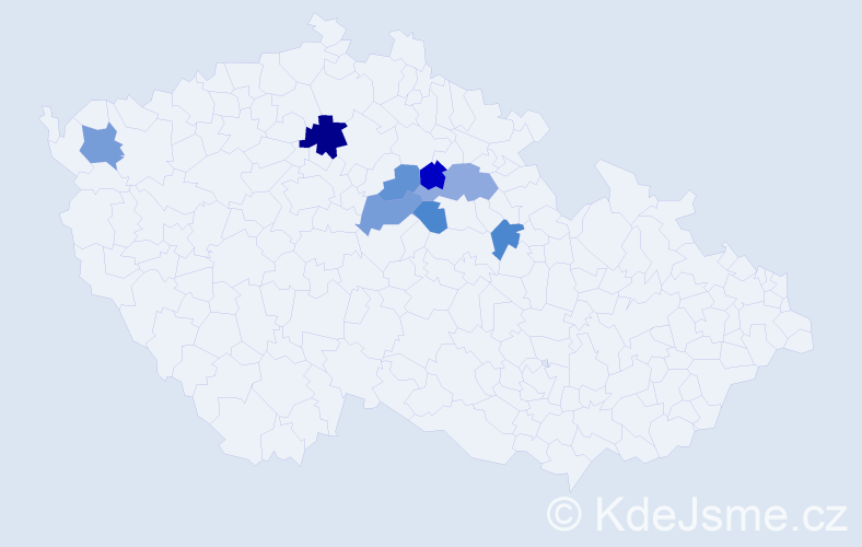 Příjmení: 'Khorelová', počet výskytů 41 v celé ČR