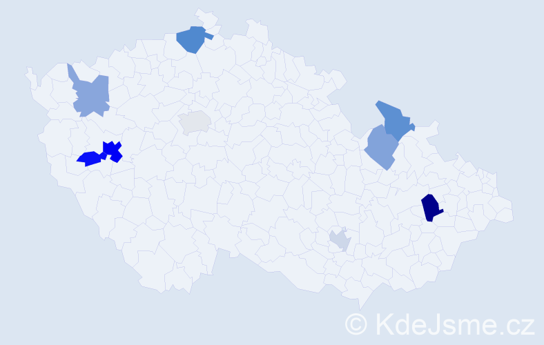 Příjmení: 'Kratschmer', počet výskytů 16 v celé ČR