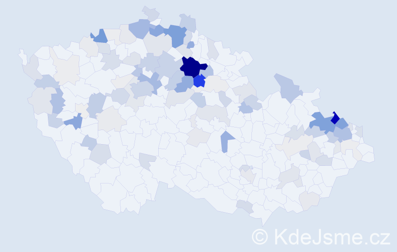 Příjmení: 'Šoltysová', počet výskytů 348 v celé ČR