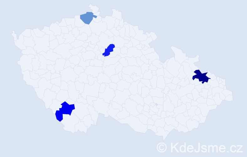 Příjmení: 'Krekáň', počet výskytů 6 v celé ČR
