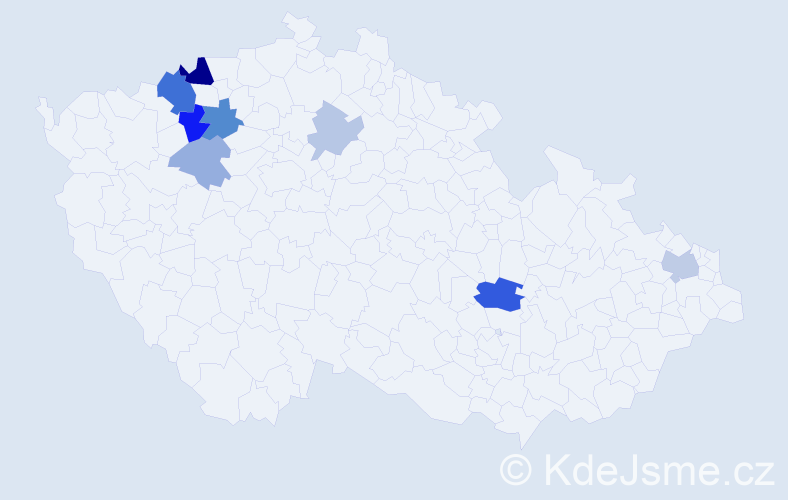 Příjmení: 'Liková', počet výskytů 19 v celé ČR