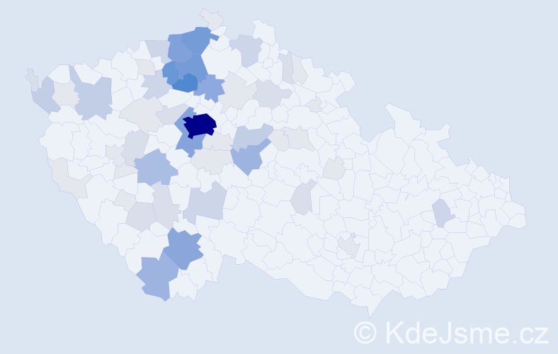 Příjmení: 'Helcl', počet výskytů 221 v celé ČR