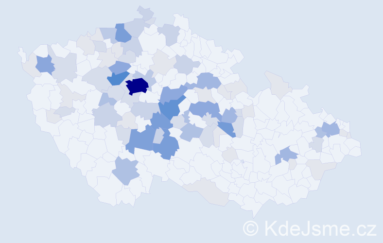 Příjmení: 'Lapáček', počet výskytů 282 v celé ČR