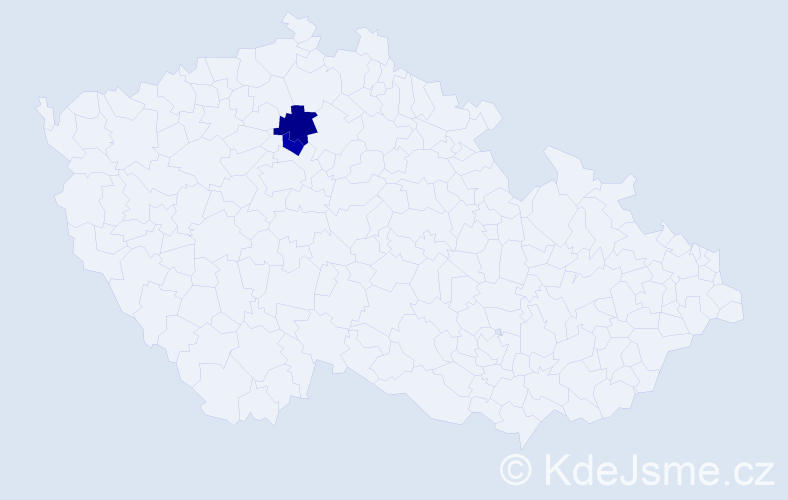 Příjmení: 'Kuzmeniuk', počet výskytů 5 v celé ČR