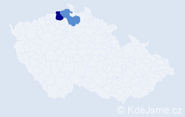 Příjmení: 'Krumelová', počet výskytů 5 v celé ČR