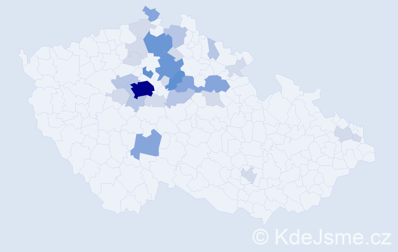Příjmení: 'Mázlová', počet výskytů 81 v celé ČR