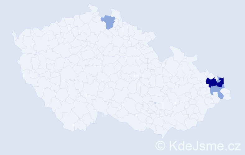 Příjmení: 'Kawková', počet výskytů 31 v celé ČR