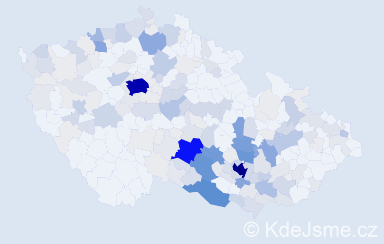 Příjmení: 'Baráková', počet výskytů 791 v celé ČR