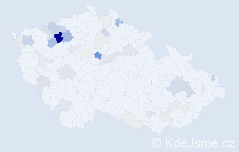 Příjmení: 'Tatárová', počet výskytů 103 v celé ČR