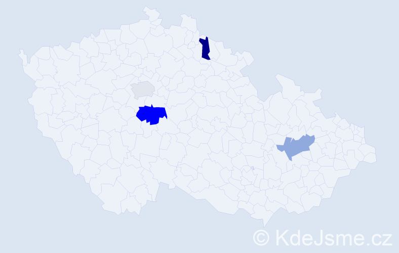 Příjmení: 'Arpa', počet výskytů 5 v celé ČR