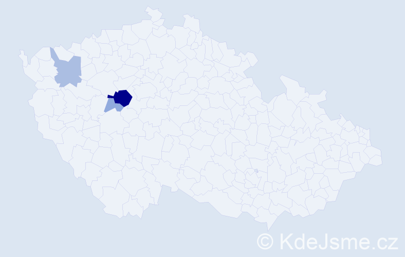 Příjmení: 'Brainhofová', počet výskytů 13 v celé ČR