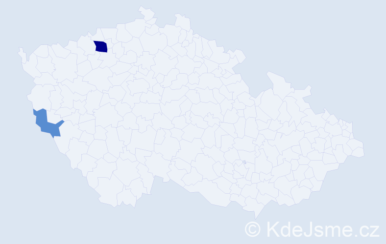 Příjmení: 'Klepács', počet výskytů 5 v celé ČR