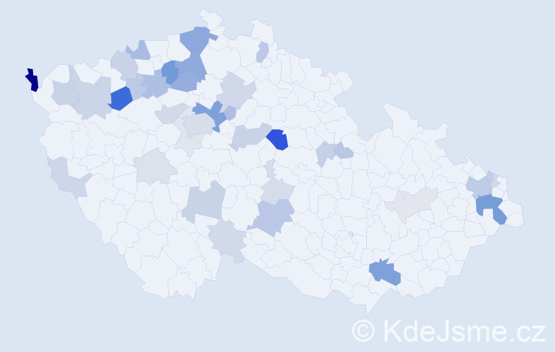 Příjmení: 'Čerňanská', počet výskytů 103 v celé ČR