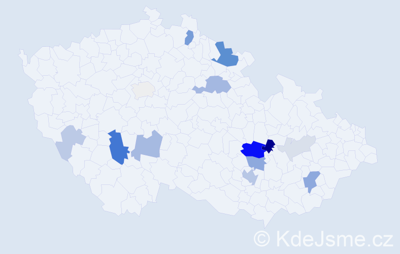 Příjmení: 'Staffa', počet výskytů 40 v celé ČR
