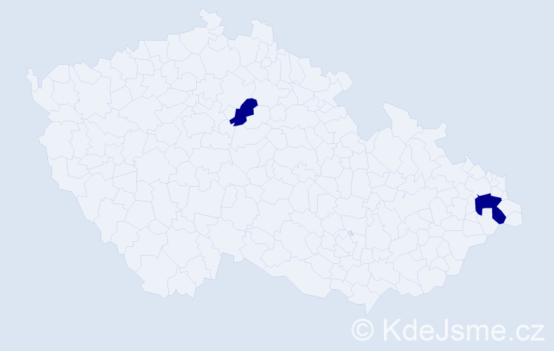 Příjmení: 'Tokaryková', počet výskytů 4 v celé ČR