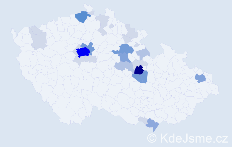 Příjmení: 'Sedliská', počet výskytů 85 v celé ČR