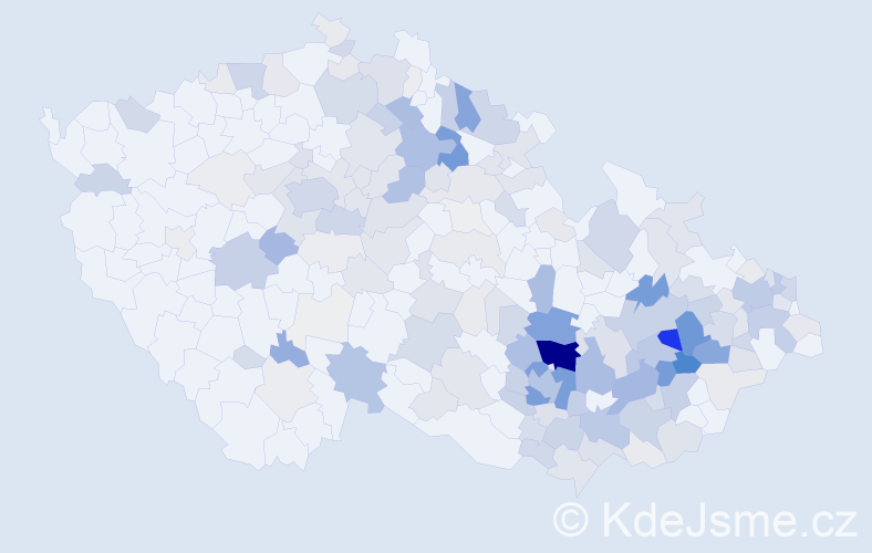 Příjmení: 'Sehnal', počet výskytů 765 v celé ČR
