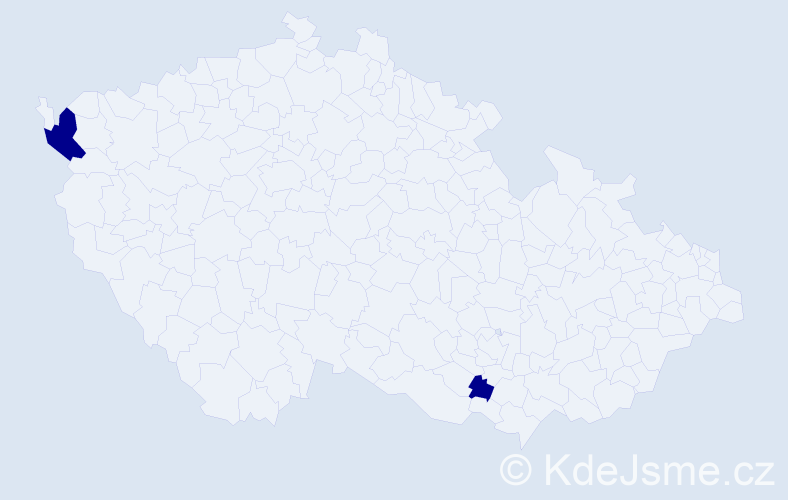 Příjmení: 'Maksymjuk', počet výskytů 2 v celé ČR