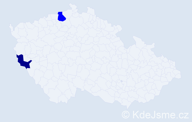 Příjmení: 'Palovič', počet výskytů 3 v celé ČR