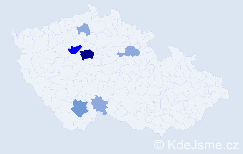 Příjmení: 'Merth', počet výskytů 15 v celé ČR