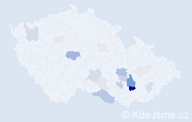 Příjmení: 'Reška', počet výskytů 48 v celé ČR