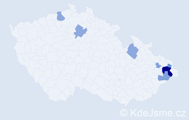 Příjmení: 'Střálková', počet výskytů 20 v celé ČR