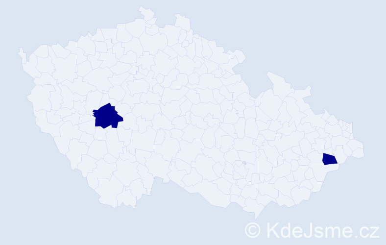 Příjmení: 'Ratcliffe', počet výskytů 2 v celé ČR