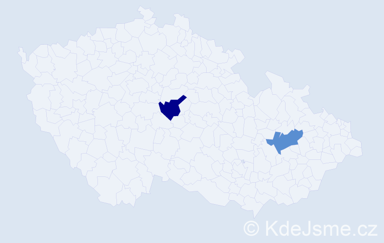 Příjmení: 'Maliva', počet výskytů 2 v celé ČR
