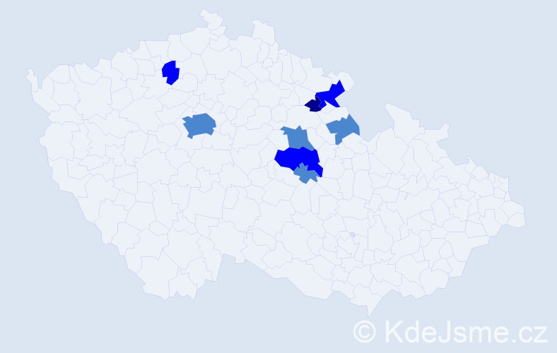 Příjmení: 'Marschall', počet výskytů 13 v celé ČR