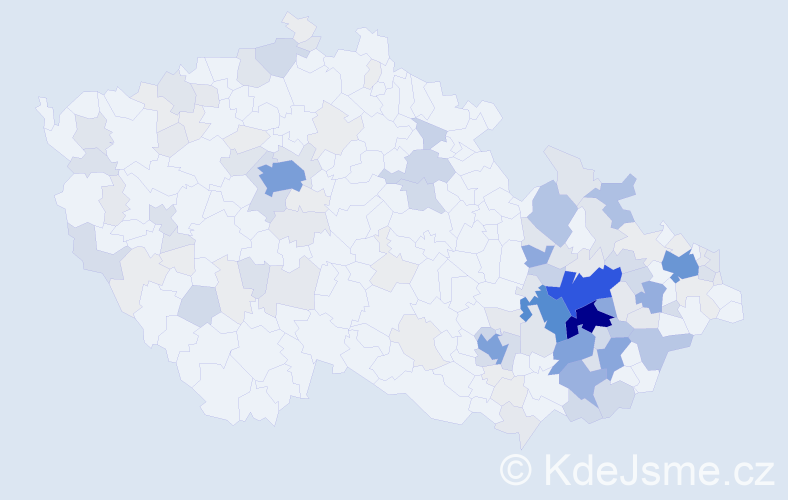 Příjmení: 'Zdráhal', počet výskytů 656 v celé ČR