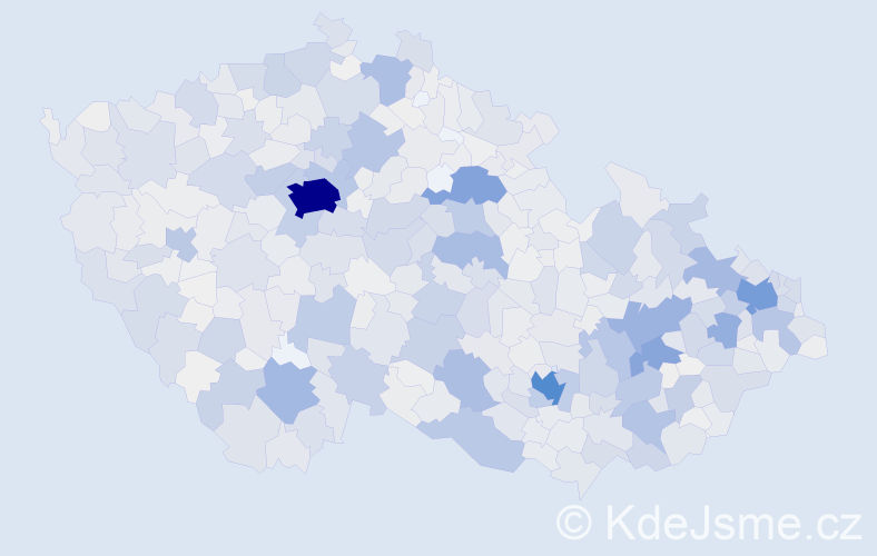 Příjmení: 'Pavlíková', počet výskytů 5421 v celé ČR