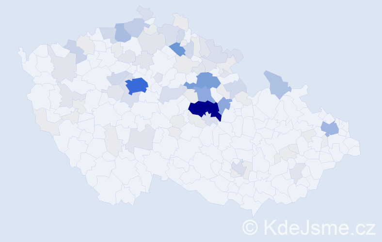 Příjmení: 'Bakeš', počet výskytů 293 v celé ČR
