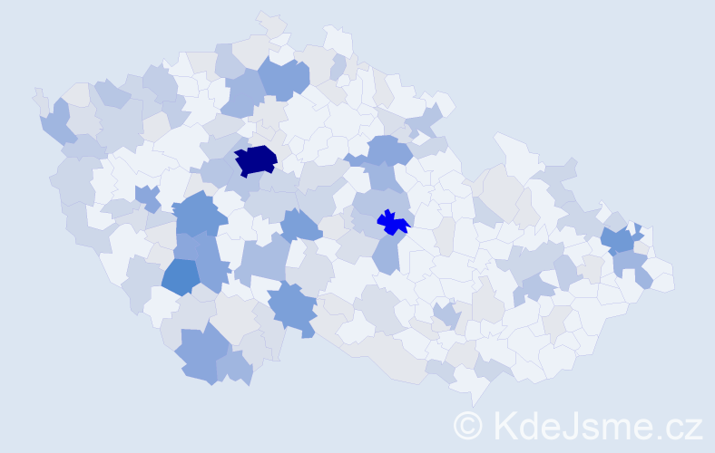 Příjmení: 'Balková', počet výskytů 452 v celé ČR