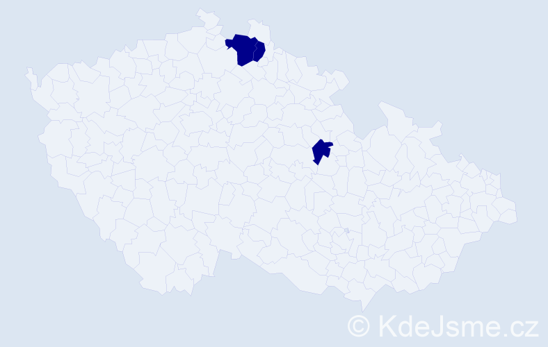 Příjmení: 'Kaliberda', počet výskytů 3 v celé ČR