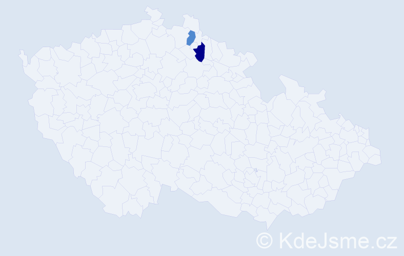 Příjmení: 'Austl', počet výskytů 2 v celé ČR