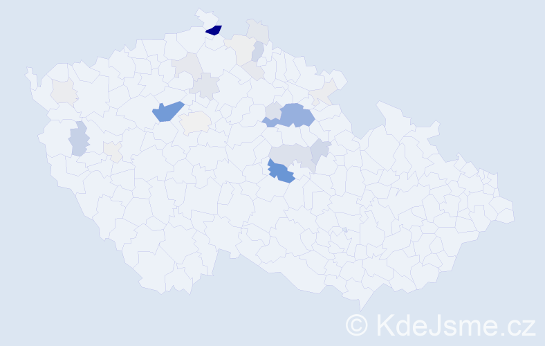 Příjmení: 'Feko', počet výskytů 132 v celé ČR