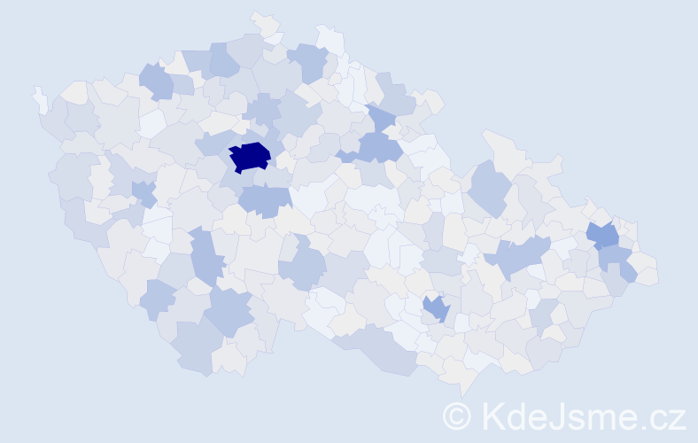 Příjmení: 'Žižka', počet výskytů 2029 v celé ČR