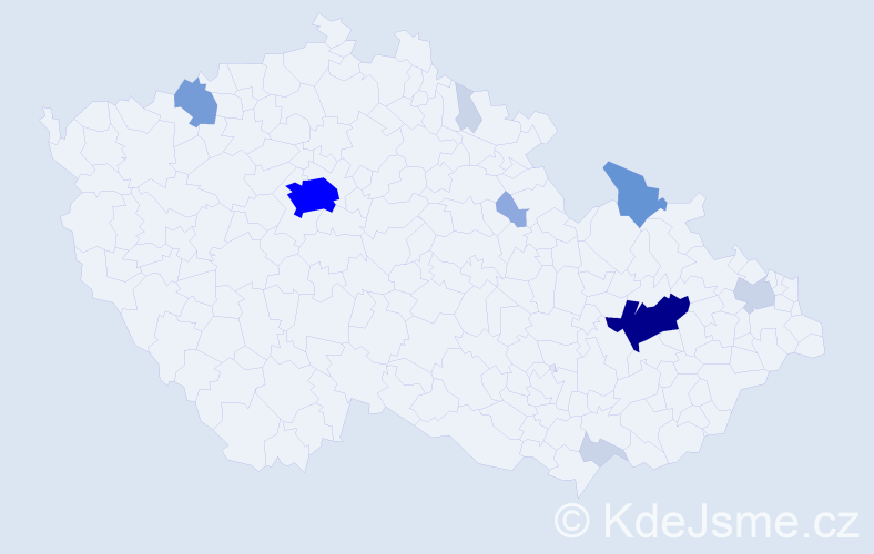 Příjmení: 'Ditmarová', počet výskytů 37 v celé ČR