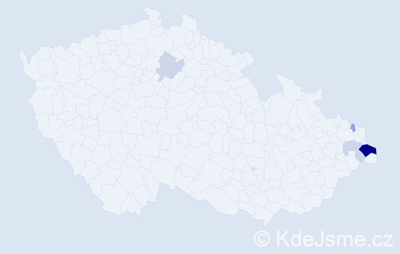 Příjmení: 'Pietrzyková', počet výskytů 12 v celé ČR