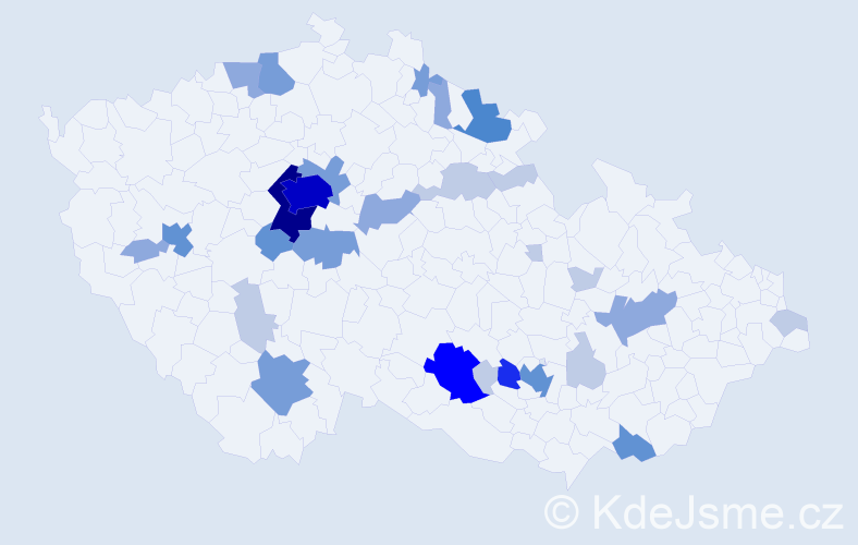 Příjmení: 'Korotvičková', počet výskytů 88 v celé ČR