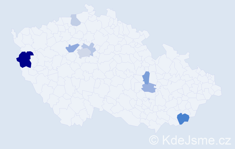 Příjmení: 'Karaman', počet výskytů 18 v celé ČR