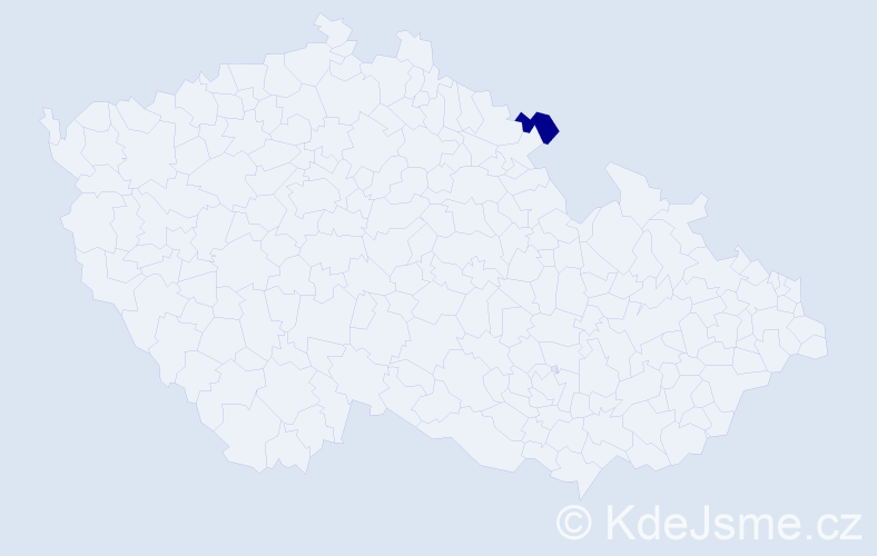 Příjmení: 'Szulc', počet výskytů 1 v celé ČR
