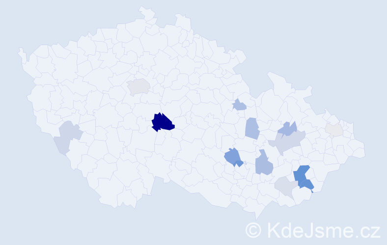 Příjmení: 'Béza', počet výskytů 37 v celé ČR