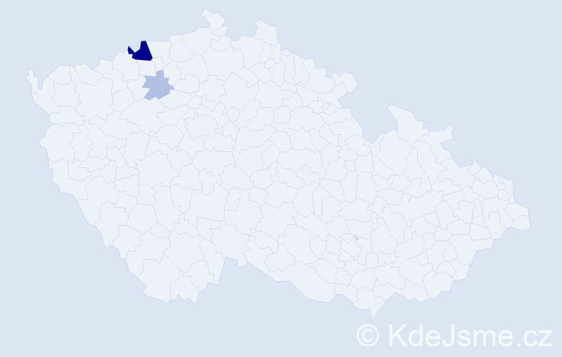 Příjmení: 'Kavorová', počet výskytů 8 v celé ČR