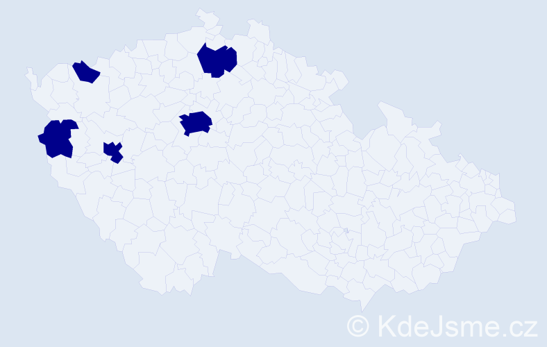 Příjmení: '"Le Thi Anh"', počet výskytů 5 v celé ČR