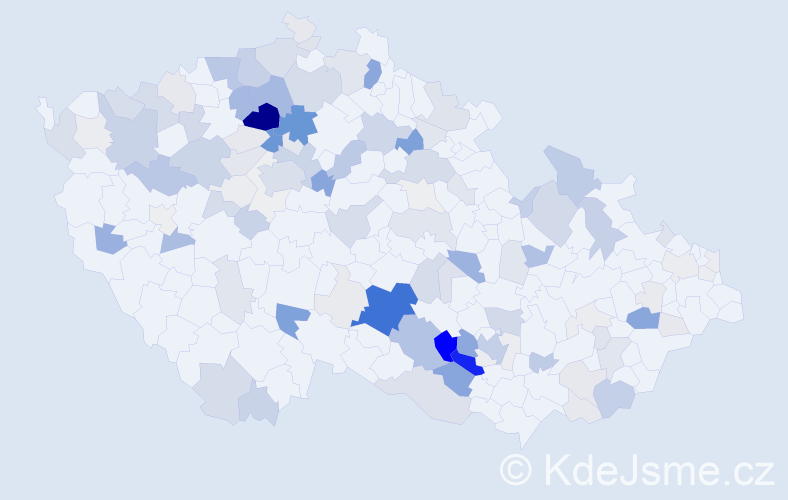 Příjmení: 'Došek', počet výskytů 492 v celé ČR